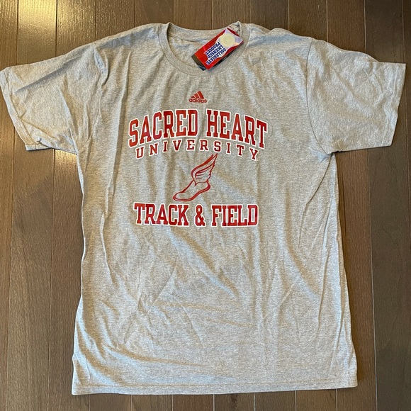 adidas Shirts Adidas Sacred Heart Track And Field Tshirt Gray Nwt